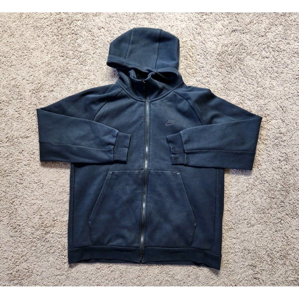 Nike Sportswear Winterized Tech Mens L Full Zip Quilted Black Hoodie Jacket